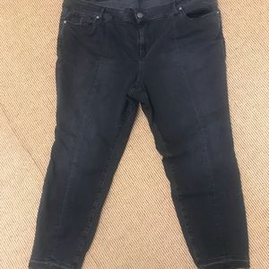Loft plus size 22 faded black skinny jeans